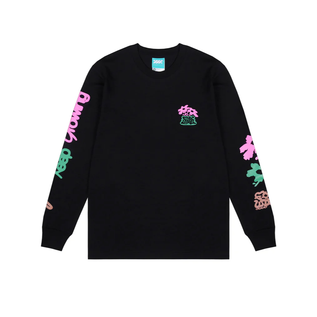 T-Shirt GORI THE LABEL - GORI X WADEZIG LS BLACK