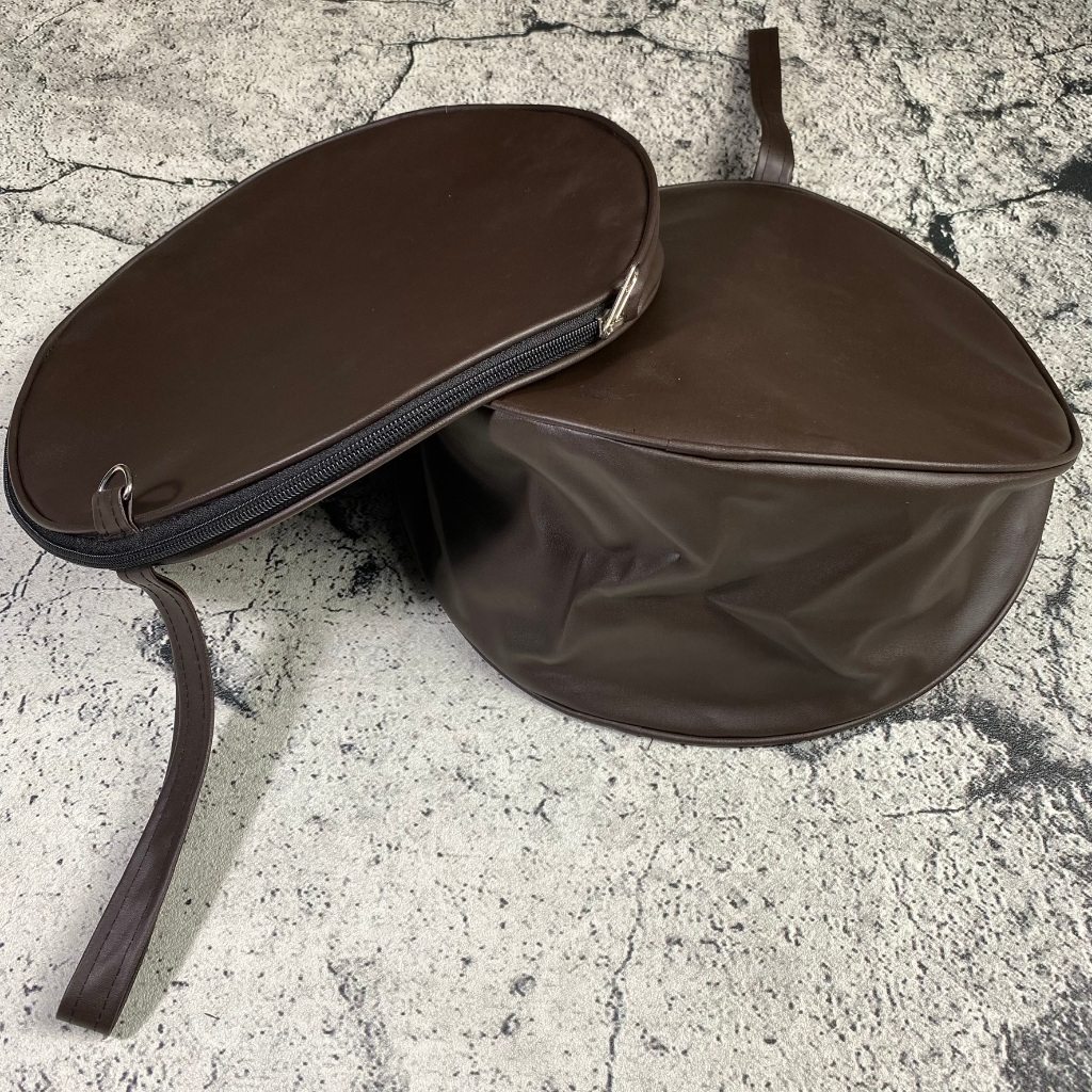 Tas Pet Cokelat Sarung Topi Pet KULIT OSCAR Tempat Topi Pet Polos