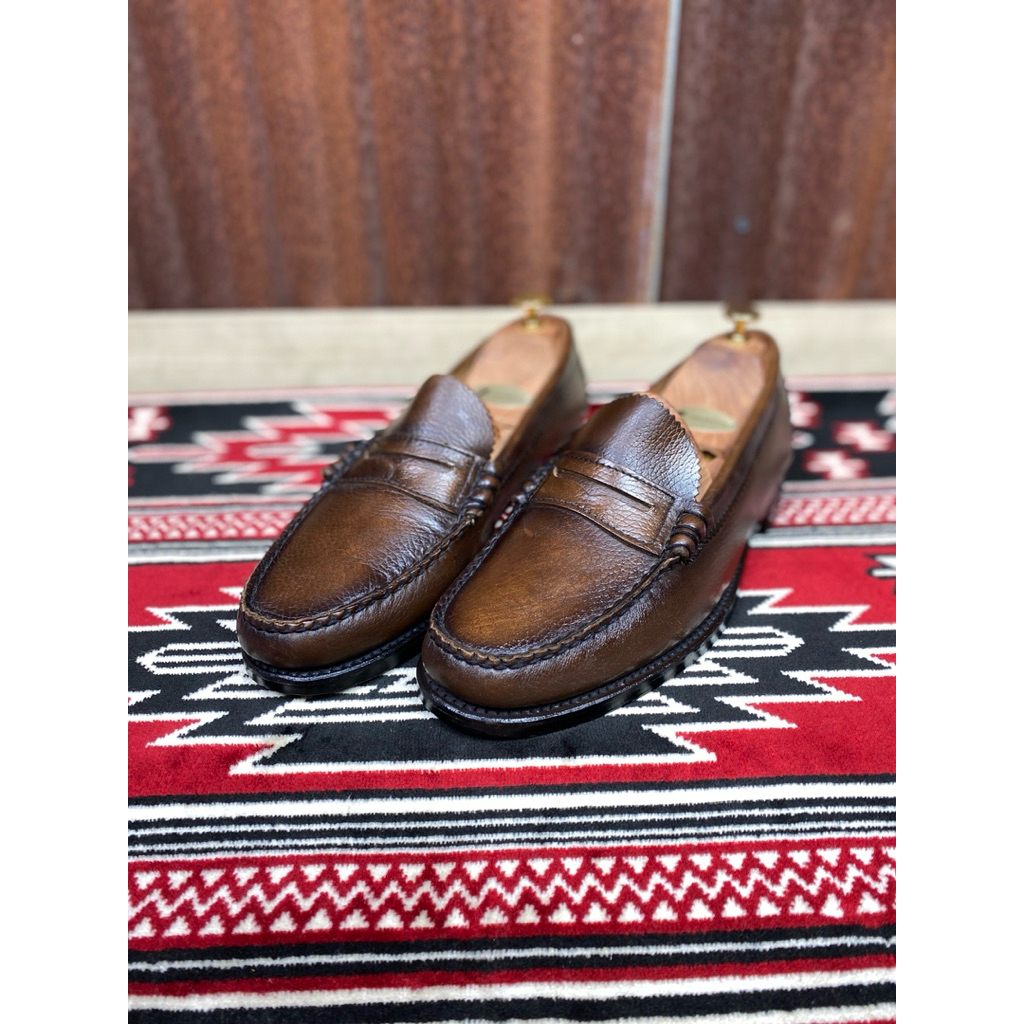 Penny Loafers by TOWNCRAFT Brown Leather Vamp