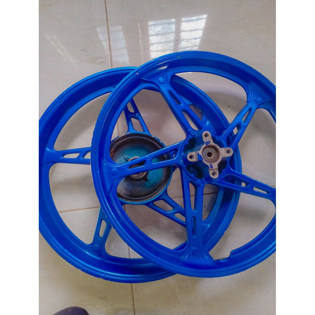 1SET VELG RACING YAMAHA DEPAN BELAKANG MOTOR JUPITER Z1 ZX ROBOT JUPITER Z BURUNG VEGA ZR VEGA R NEW
