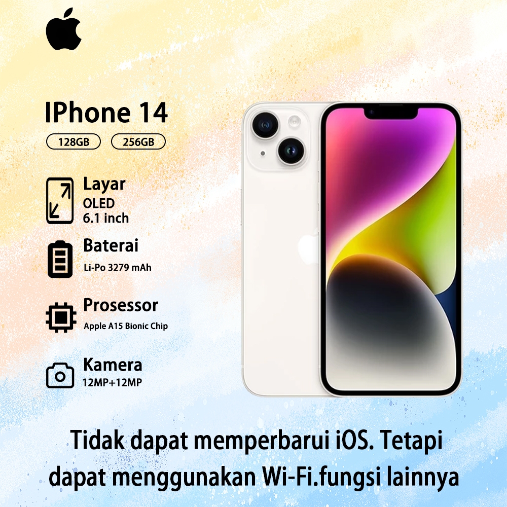 iPhone 14 128GB/256GB Bekas 100% Fullset Original