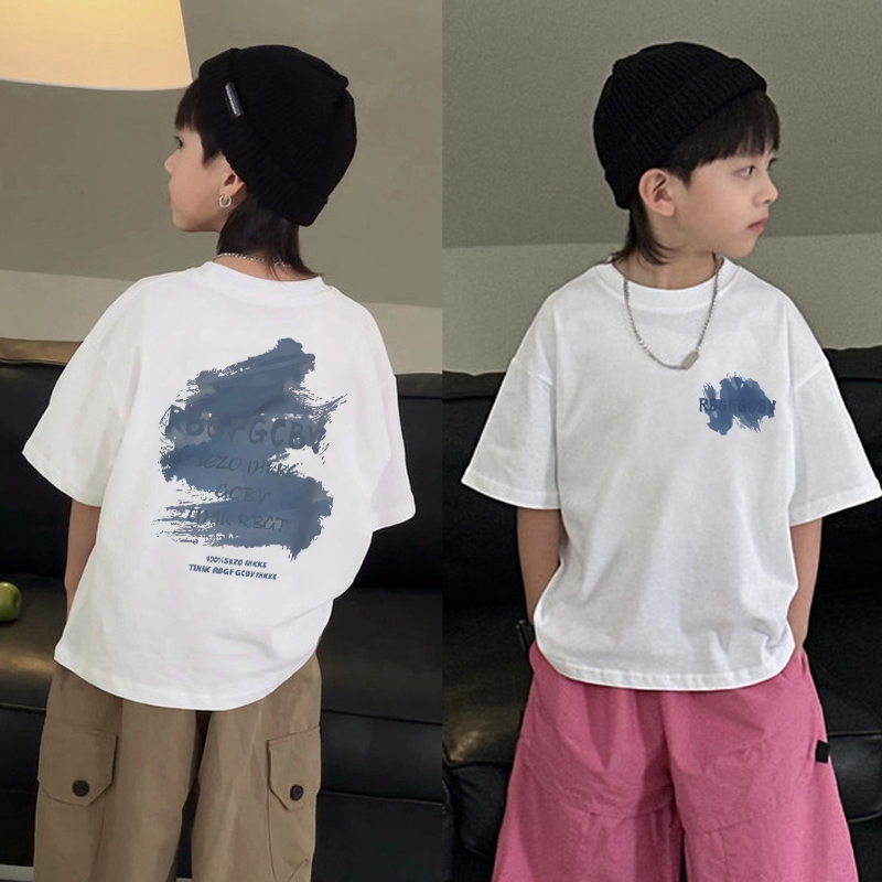 NASA IDOL  Kids T-shirt Atasan Baju Kaos Anak Laki Laki Putih Lengan Pendek Distro Keren Premium(6-1