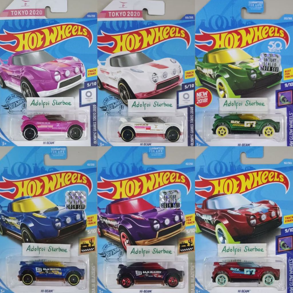 hotwheels hot wheels hi beam olympic games tokyo 2020 artistic gymnastics track stars baja blazers p