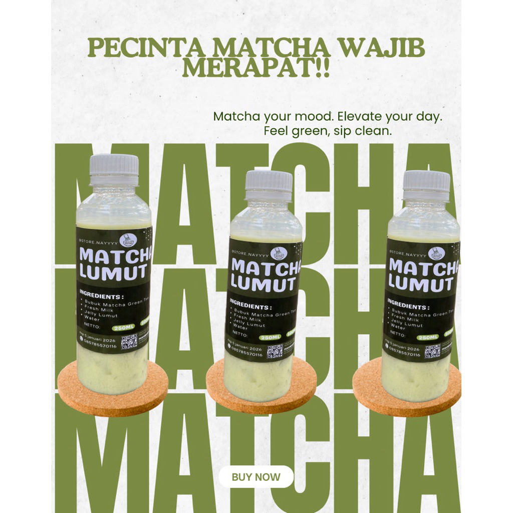ES LUMUT MATCHA - kekinian viral - Varian matcha