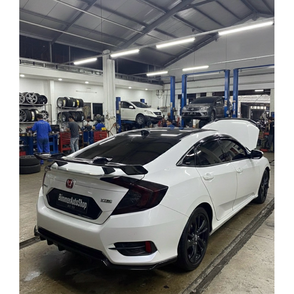 Wing Spoiler Honda Civic Turbo City Sedan M Performance Plastik ABS