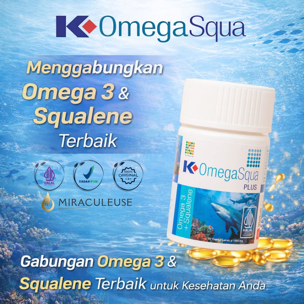 K-OMEGASQUA PLUS ORIGINAL | OMEGA SQUA K LINK | OMEGA 3 FISH OIL dan SQUALENE