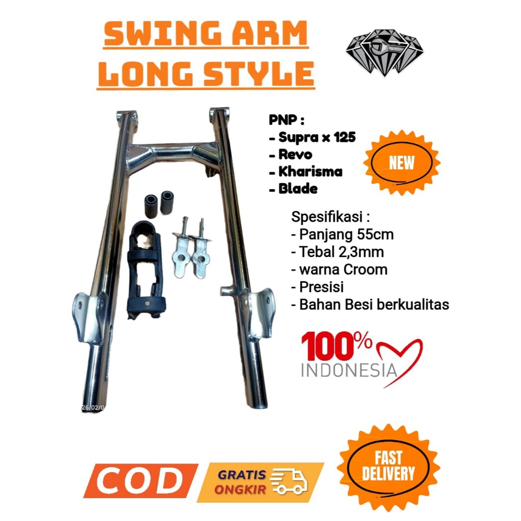Swing Long Arm Arem SUPRA FIT NEW, SUPRA X 125, KHARISMA, BLADE, REVO ABS, FIT, LAMA Long 55 cm Crho