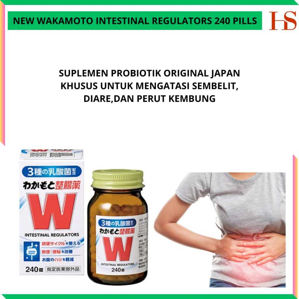 Wakamoto Intestinal Remedy Probiotic 240 / New Strong Wakamoto 240 Tablet / Wakamoto New 240 Tablet