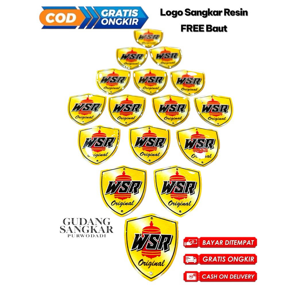 Emblem Logo Sangkar Burung Kotak/Murai (FREE Baut)