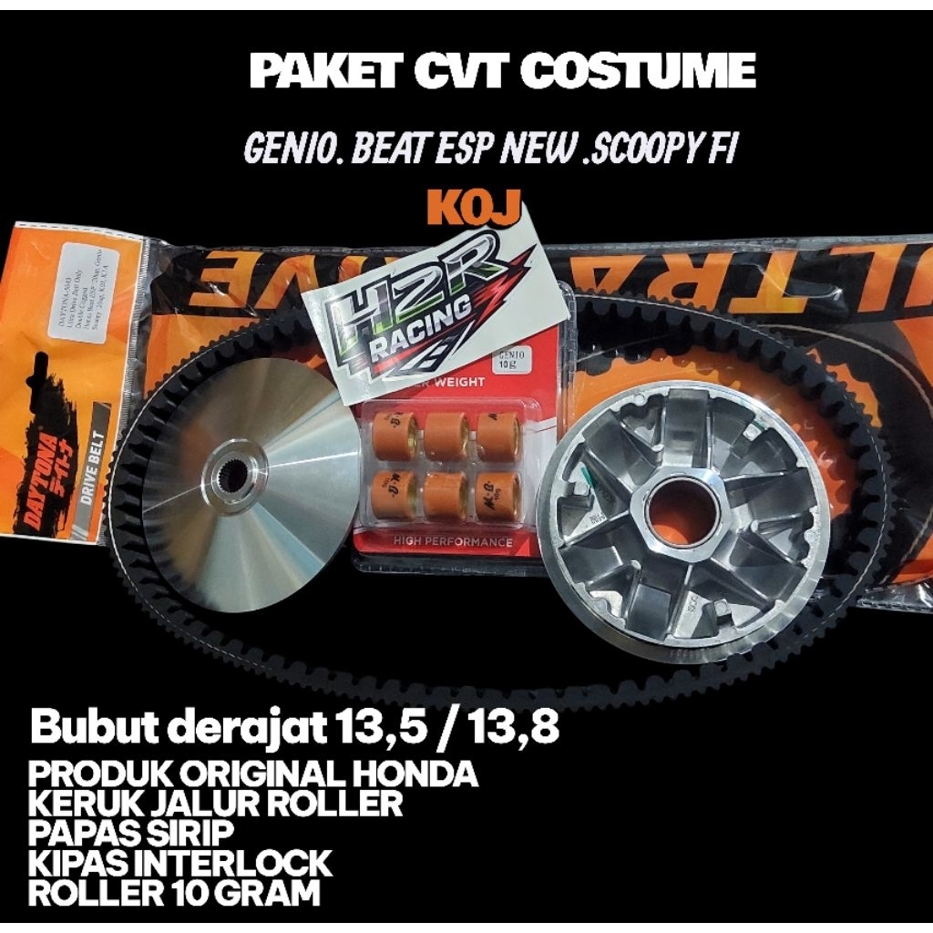 Pulley Set Castem Genio Beat Esp Bubut Derajat Keruk Jalur