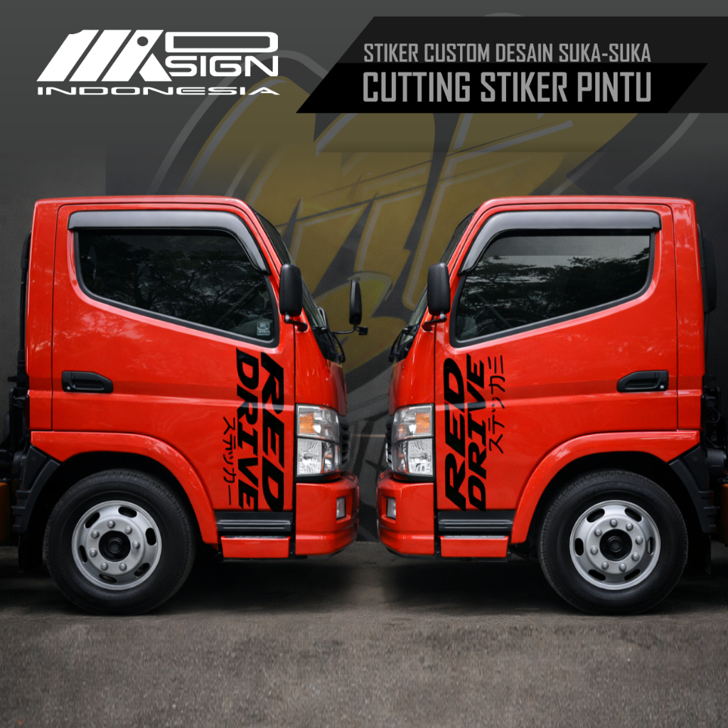Stiker Kabin Depan Truk Simpel | Cutting Sticker Truk Minimalis