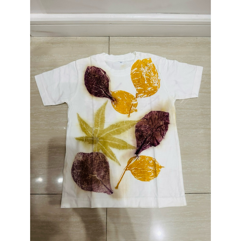 Kaos ecoprint anak / kaos eco print karya seni