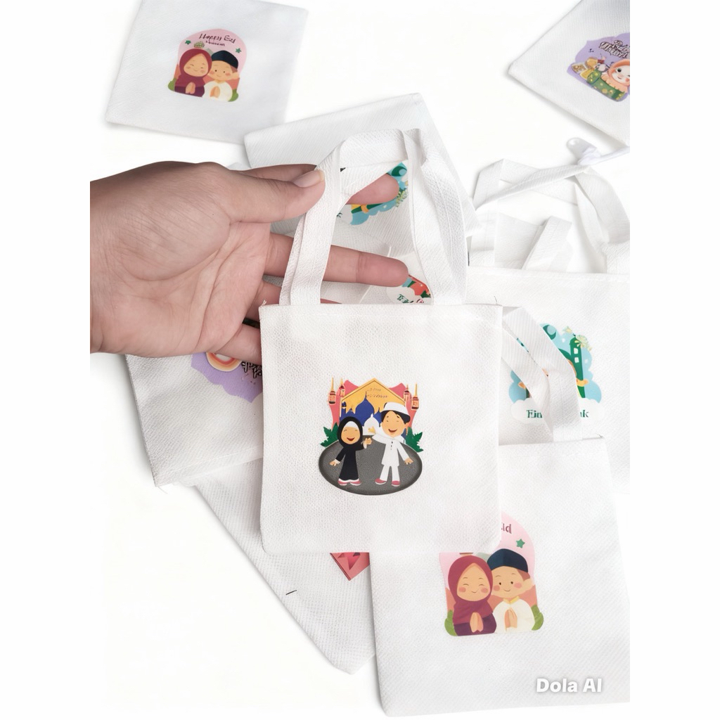 POUCH MINI LEBARAN / TAS MINI SNACK HAMPERS LEBARAN ANAK ISI 6pcs