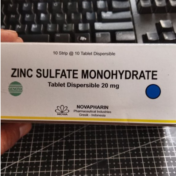 Zinc Sulfate 20mg Novapharin Imun Diare 100x100mg