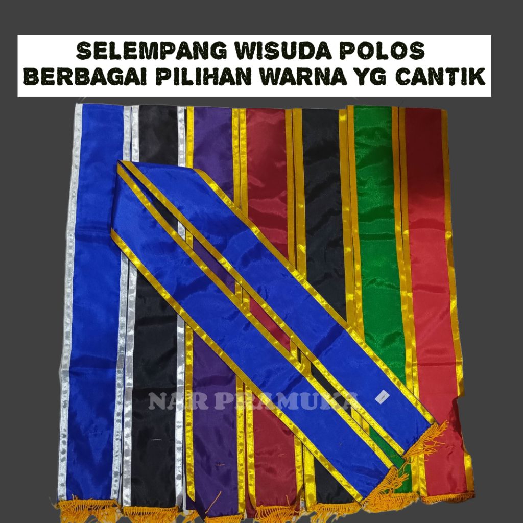 SELEMPANG WISUDA POLOS /SELEMPANG UPACARA POLOS /SELEMPANG PENTAS POLOS/selempang polos