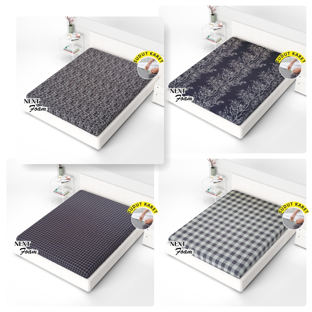 Sprei Sudut Karet Motif Aesthetic 145x200x35 160x200x35 180x200x35 200x200x35 Sprei Saja Bahan Adem 