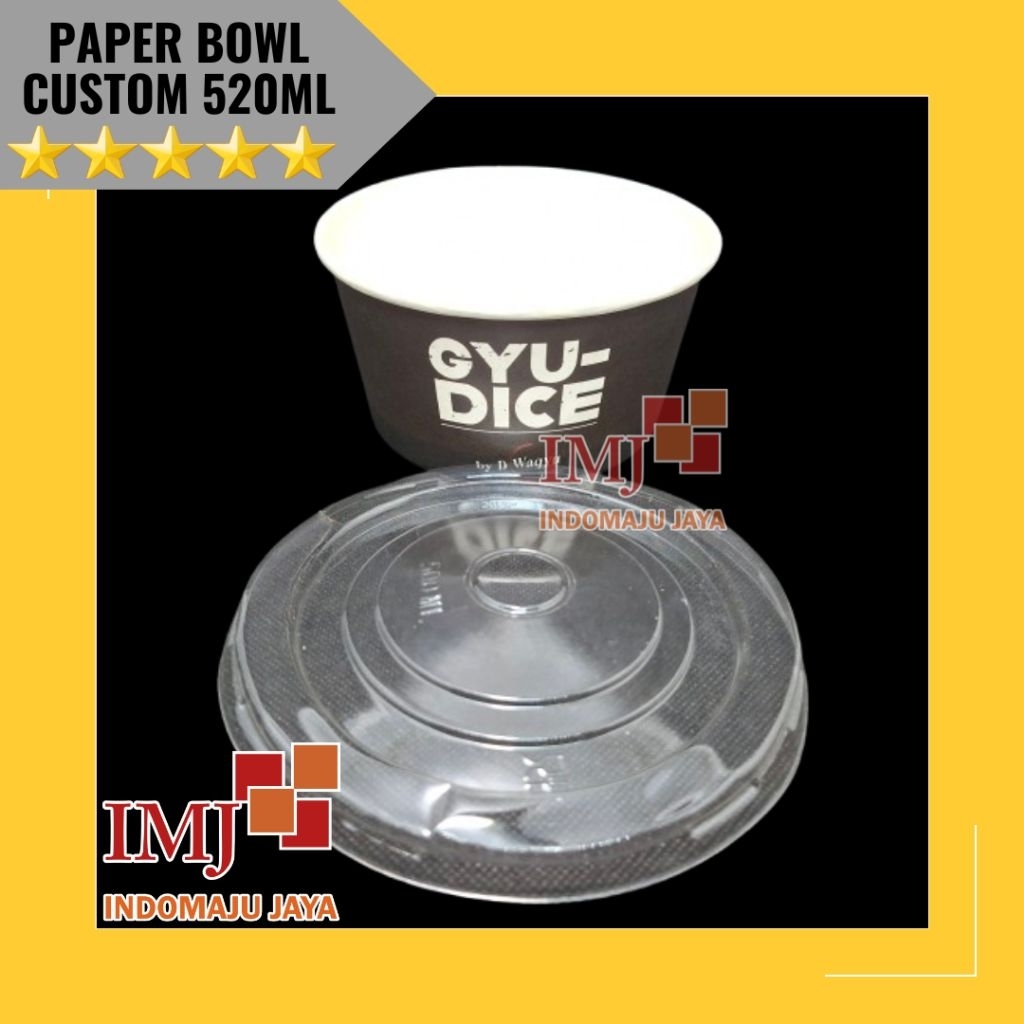 PAPER BOWL 520ML CUSTOM FULL COLOR PAPER BOWL 520 ML CUSTOM DESAIN