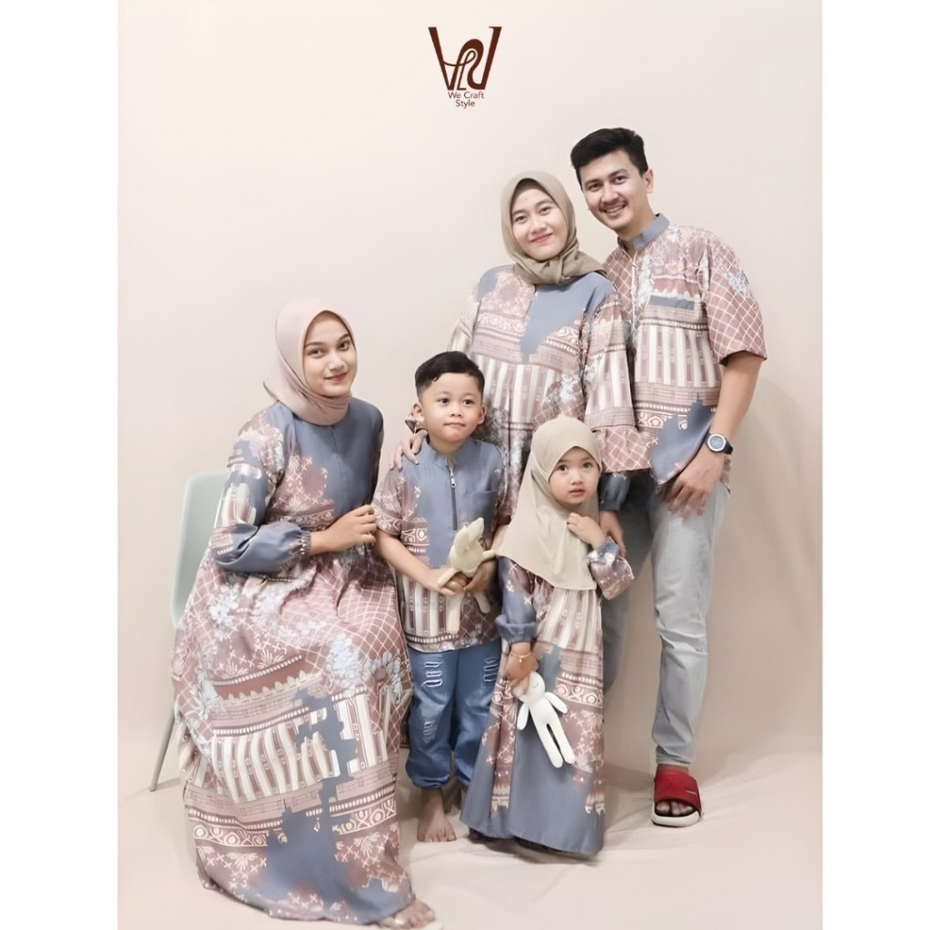 Wecraftstyle - Baju Muslim Sarimbit // Arabic Brown // Raya Series Couple Family // Baju Couple Fami