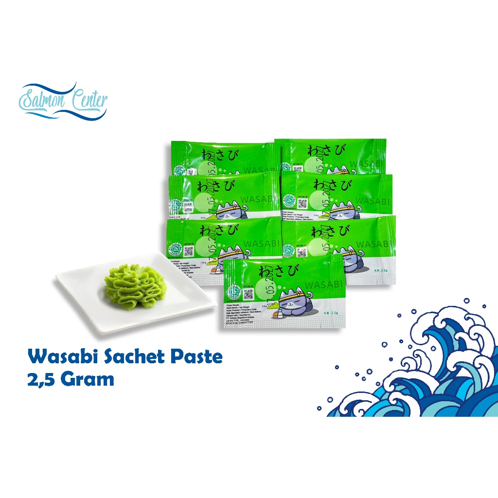 Mazuma Wasabi Halal Sachet - 100 Pack Pasta Sushi Wasabi Paste
