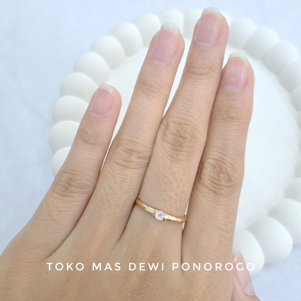 Dewi Ponorogo CINCIN COR MATA Emas Asli Kadar 8K/375% Yellow Gold