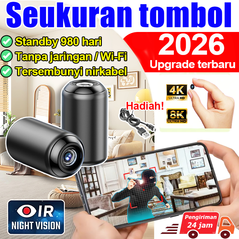 [ Tidak perlu Wi-Fi ] kamera mini tersembunyi konek ke hp kamera cctv mini sambung ke hp kamera 360 