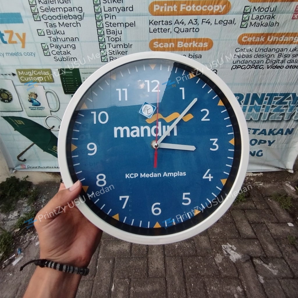 Jam Dinding Custom (Silent Sweep) Tidak Berbunyi