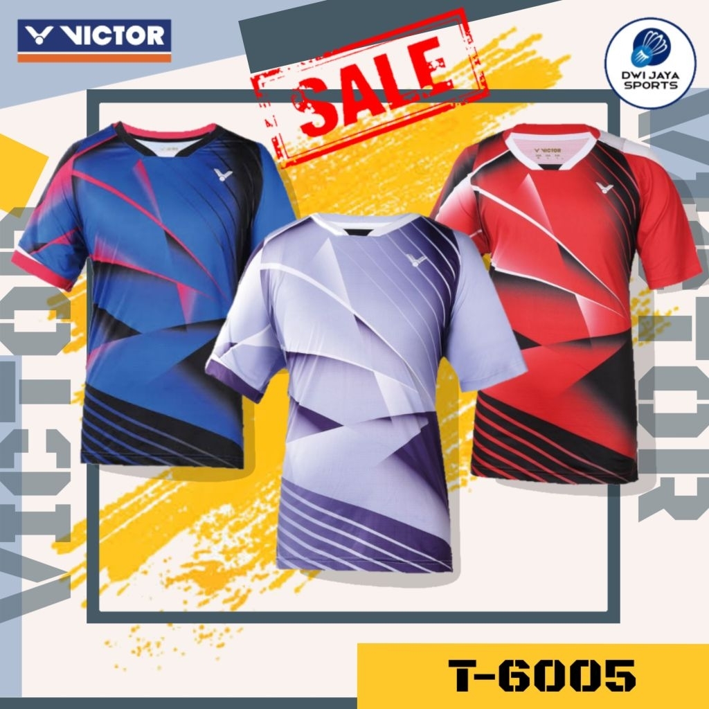 SALE Jersey  Badminton Victor T-6005 Original | Jersey Victor T 6005 | T-6005