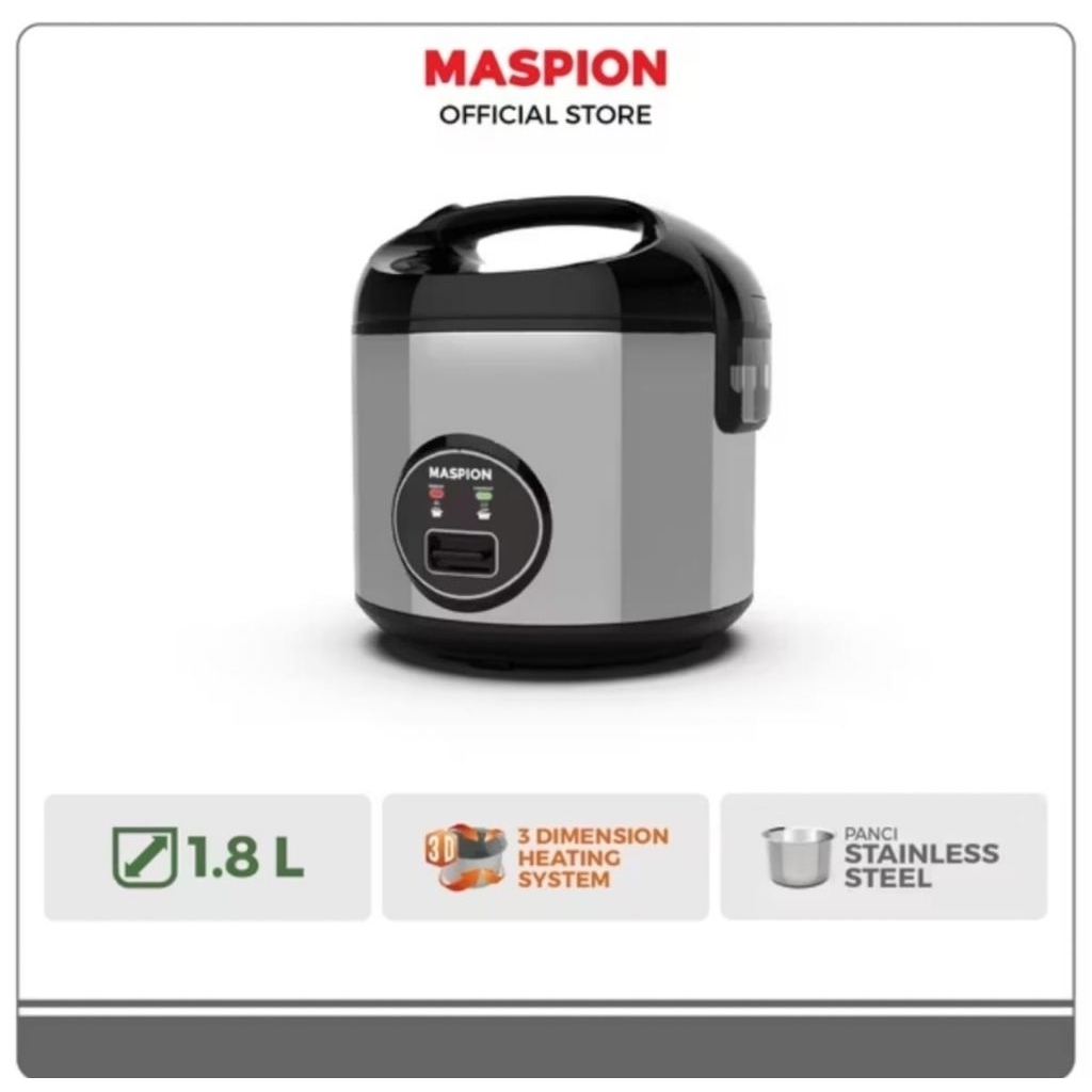 Maspion Rice Cooker Magic Com 1.8 Liter MRJ-1898
