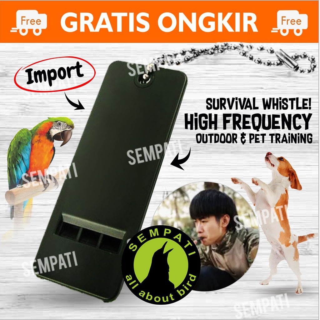 SEMPATI Peluit Pluit Survival Whistle Outdoor Ultrasonic Tiga Nada Mainan Panggilan Untuk Melatih An