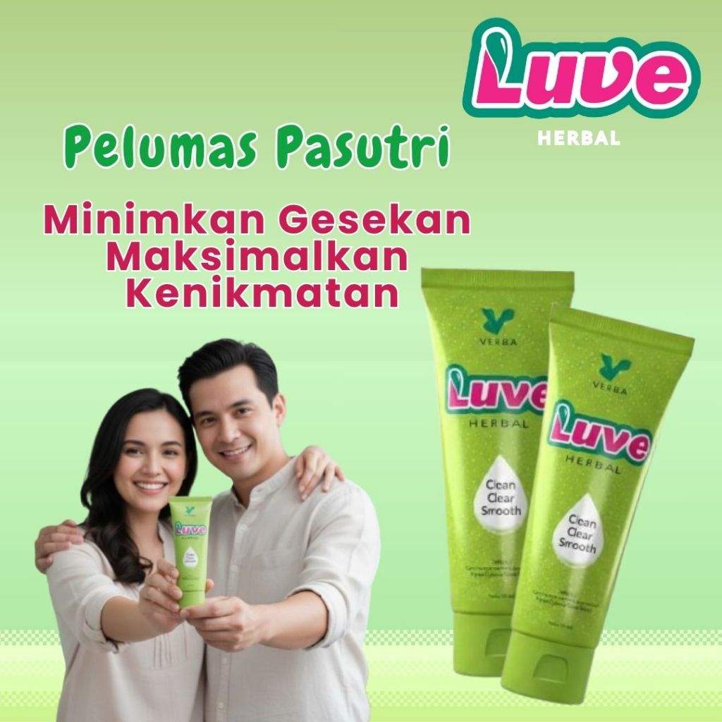 Verba LUVE- Pelumas Pria Wanita water based aman digunakan dengan xtrak aloe vera Original Aman BPOM