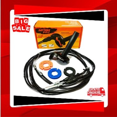Gas Spontan Universal Daytona 2 Kabel & 1 Kabel Daytona Original Bahan almunium dengan finishinh pow