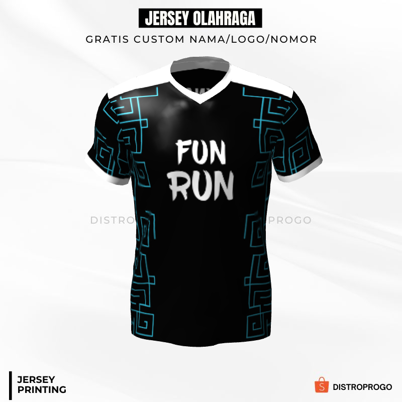 Kaos Jersey Lari Fun Run Bahan Dryfit Bisa Custom - 566