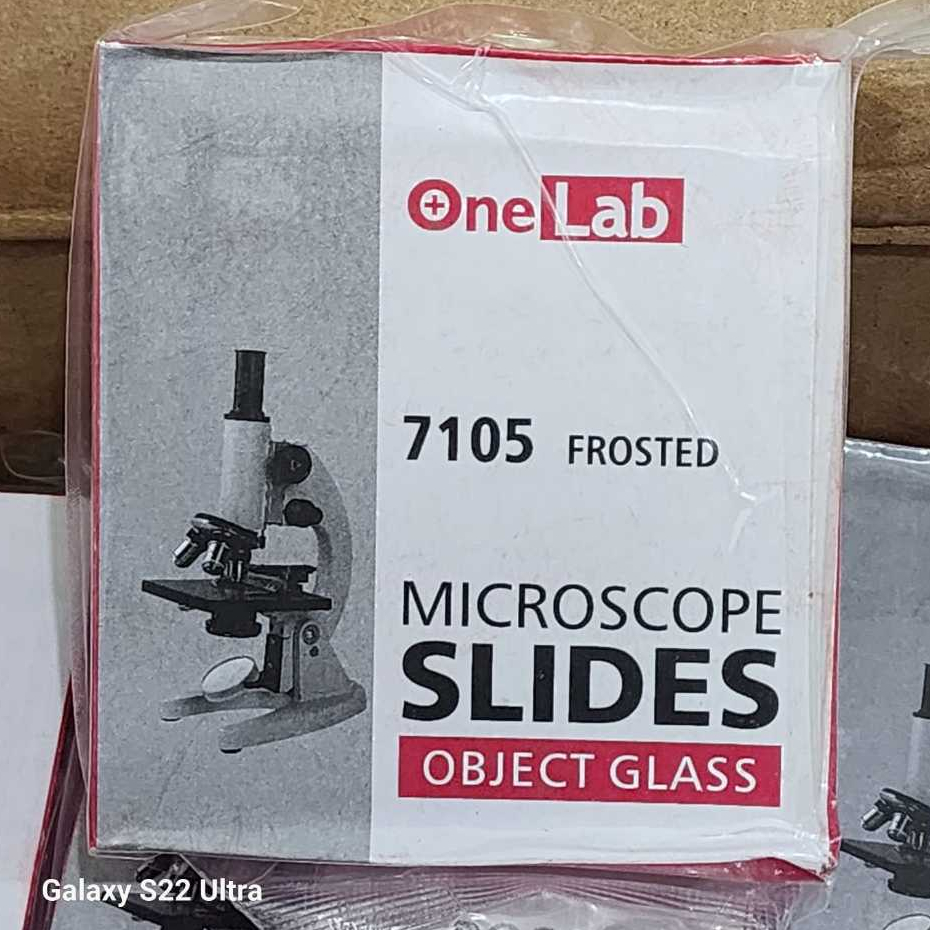 MICROSCOPE SLIDES  OBJECT GLASS 7105  FROSTED ISI 72 PCS ONEMED / OBJECT GLASS 7105 ONELAB 72 PCS / 