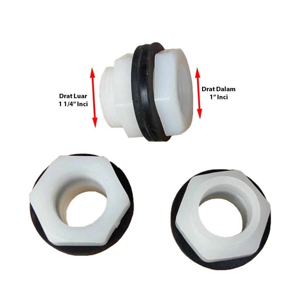 Mur Toren Drat Tandon Air Drat Dalam 1/2 INCH /Sock Drat PVC 1/2" untuk Tangki Air/ DRAT TORAN TOREN