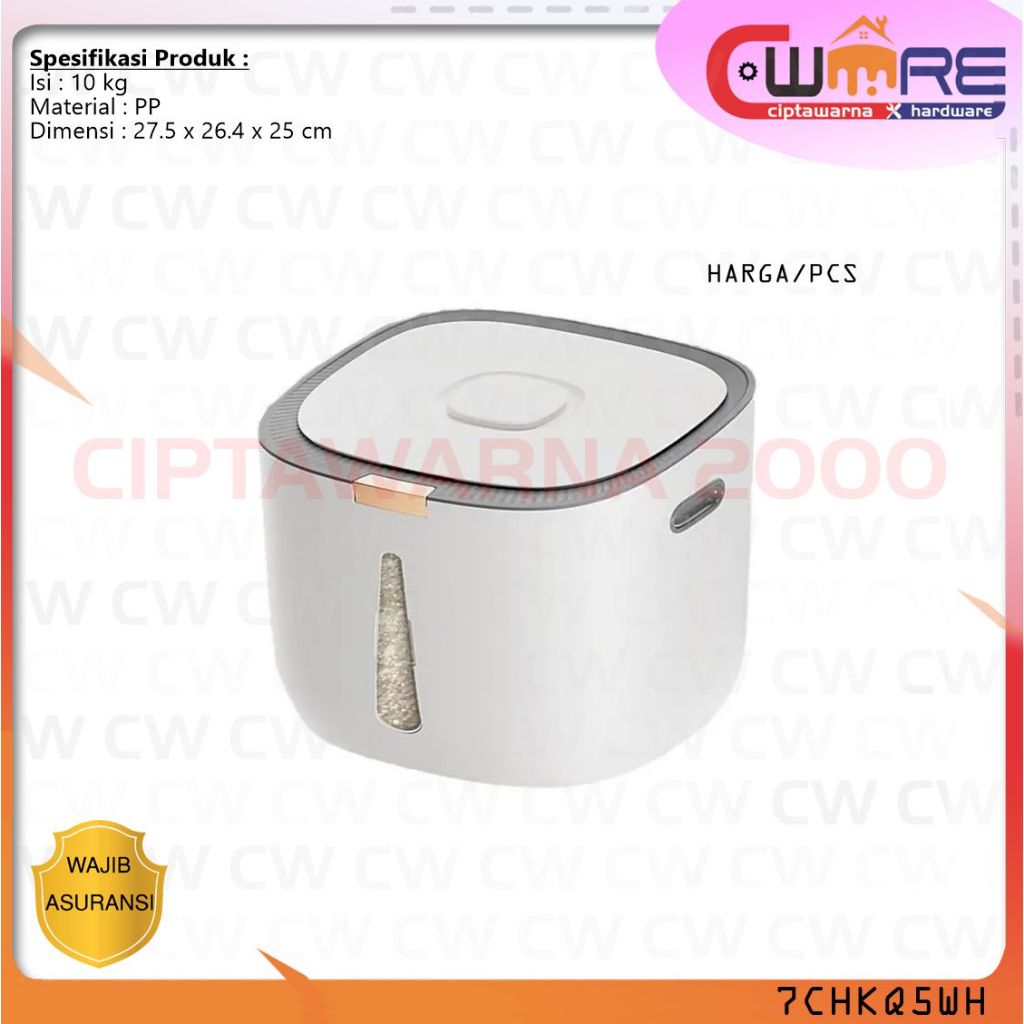 Dispenser beras rice wadah Tempat penyimpanan Storage box 10 Kg - BDB CW2K
