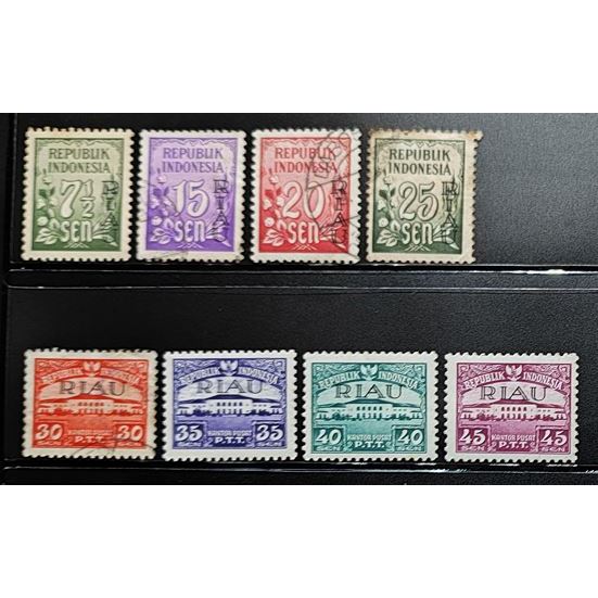 Prangko Indonesia - Cetak Tindih RIAU 1954 Riau1