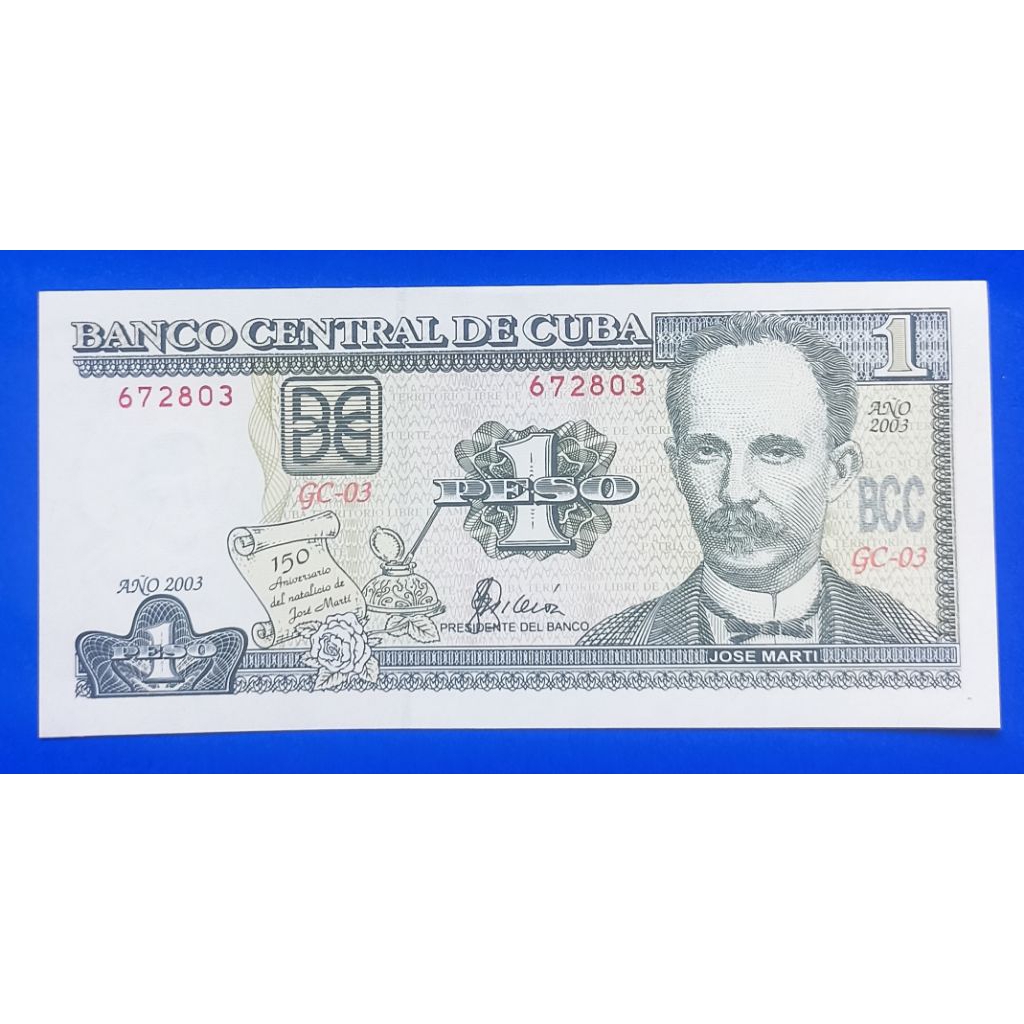 UANG KERTAS CUBA 1 PESOS