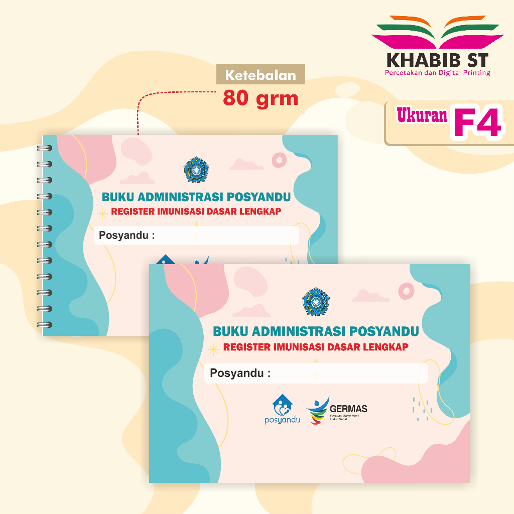 BUKU ADMINISTRASI POSYANDU, BUKU IMUNISASI, BUKU PKK (REGISTER IMUNISASI DASAR LENGKAP)