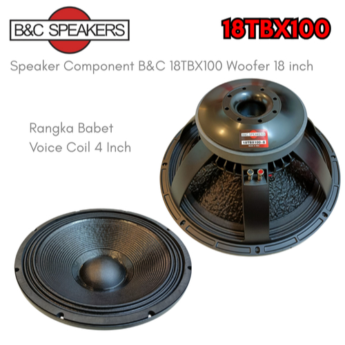 Speaker Component B&C 18TBX100 Woofer 18 inch BNC 18 TBX 100