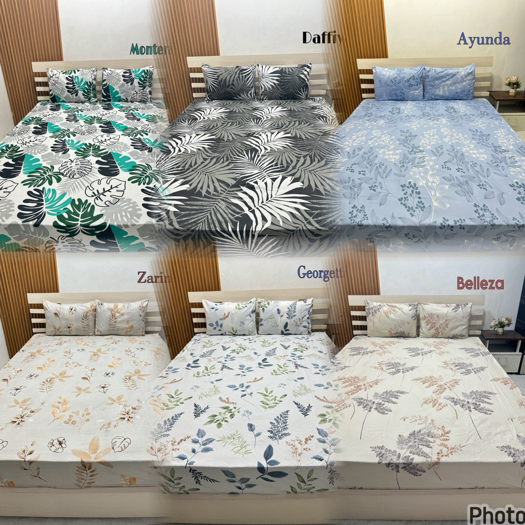 Sprei MOTIF BUNGA DAN DAUN-DAUN SIZE 120,160,180