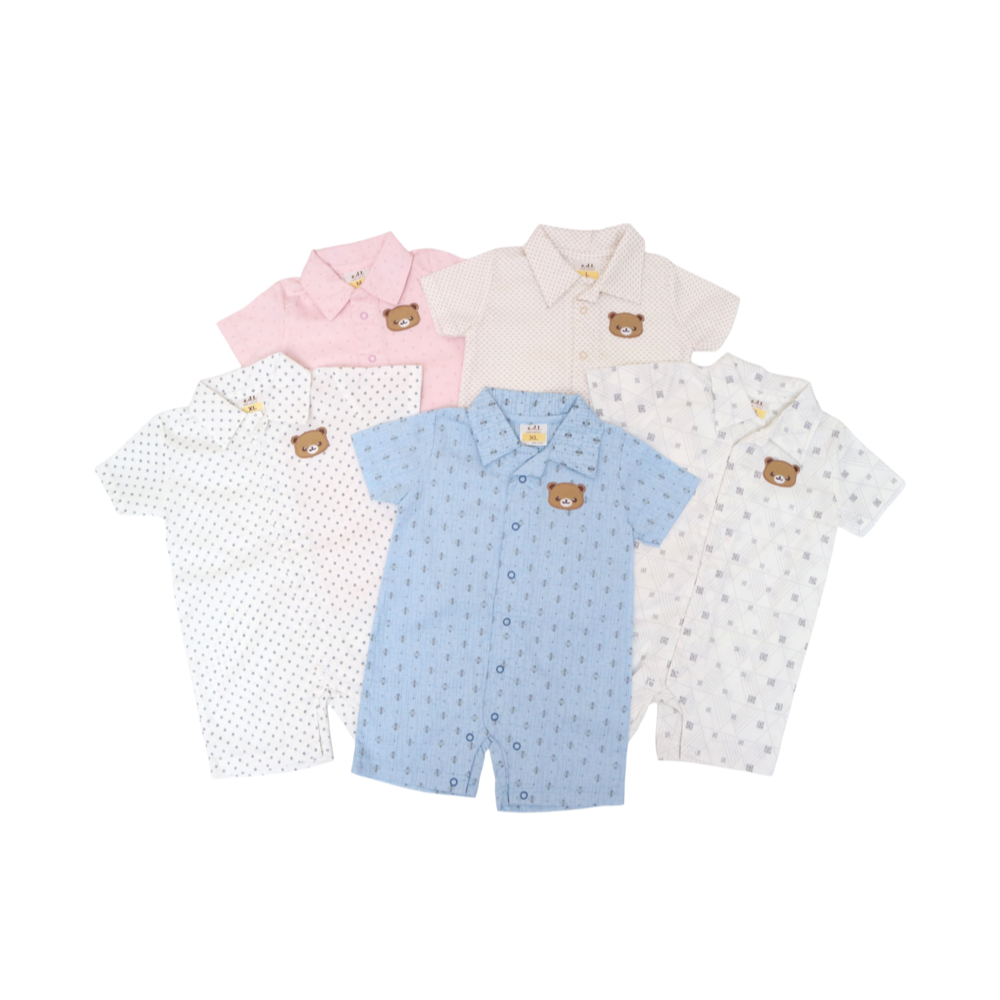 EDL BABY Jumper Bayi Lengan Pendek Motif | 0–18 Bulan