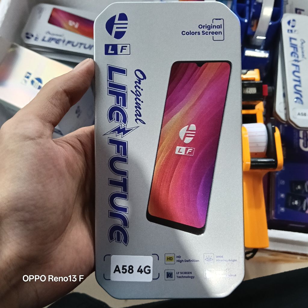 LCD OPPO A58 LF SILVER FULLSET LCD TOUCHSCREEN