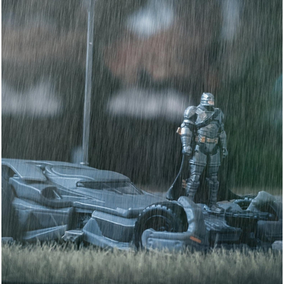 Miniature Figure BATMAN Armored 1/64 HO diorama for diecast
