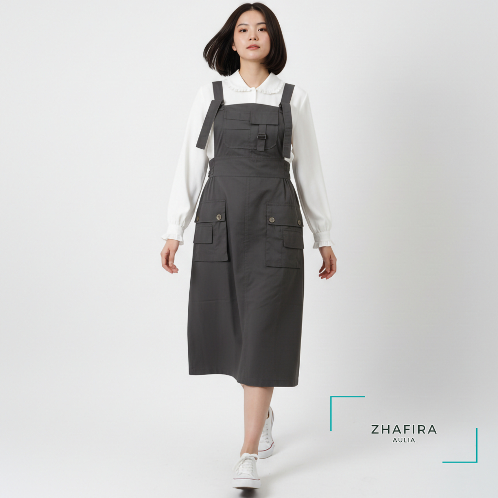 IRIS Overall Midi Dress Overall by ZHAFIRA AULIA Official