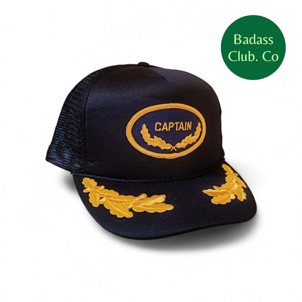 TRUCKER BLACK GOLD CAP | TOPI VINTAGE