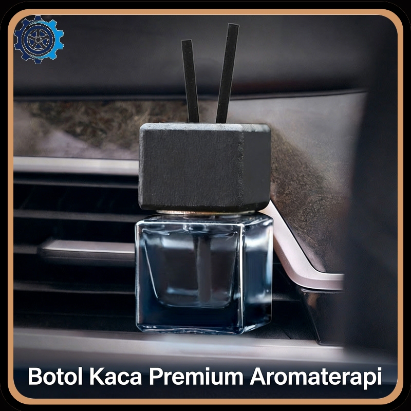 Mini Botol Aromatermini Gradasi Kotak Persegi Wangi Tahan Lama Botol Kaca Kosong Hiasan Outlet Mobil