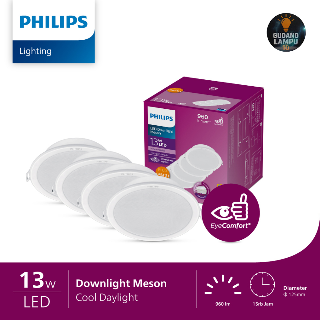 Dwonlight LED PHILIPS Multipack Meson 13 Watt Paket 3+1