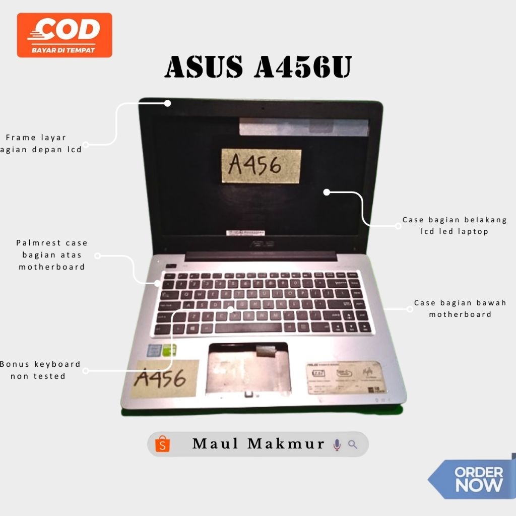 SECOND Casing Laptop Asus A456U X456U | Case Fullset Laptop