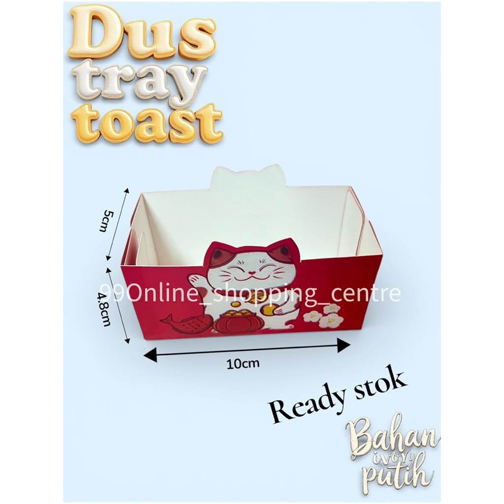 [100&200pcs] Box Tray Toast Box Roti Bakar Bread Toast Box kemasan Roti Bakar