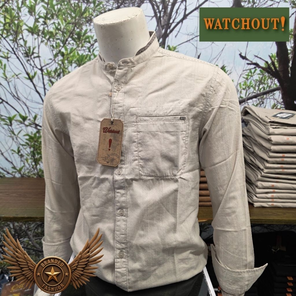 WATCHOUT CASUAL RM KEMEJA KOKO LENGAN PANJANG WS812500004 LT KHAKI